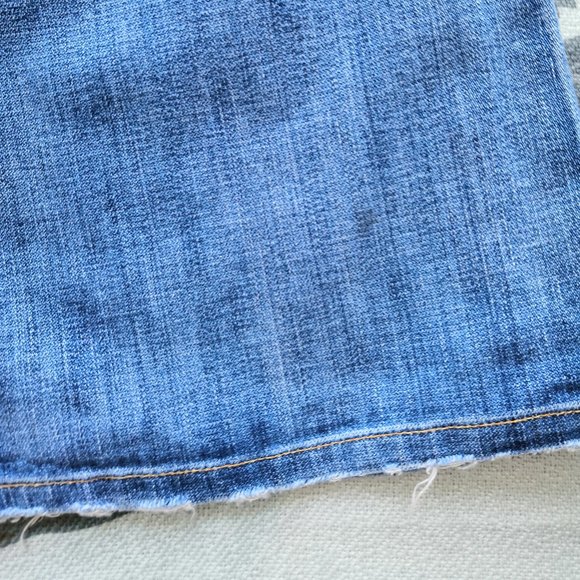 Kasil by David Lim Womens Distressed Worn Destructed Boot Fit Blue Jeans Size 30 - Picture 8 of 8